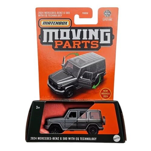 Mattel Matchbox Moving Parts, 2024 MercedesBenz G 580 W/EQ Technologie, grau, Maßstab 1:64