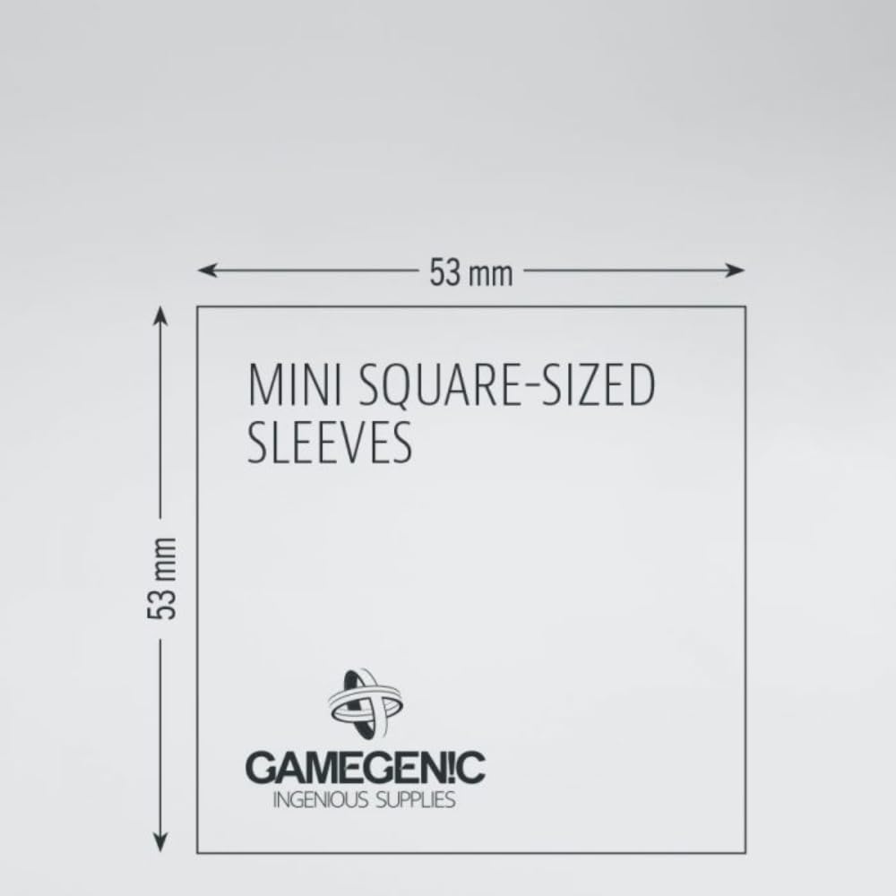 GAMEGEN!C- Prime Mini Square-Sized Sleeves 53 x 53 mm (50), Clear Colour (GGS10047ML)