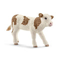 SCHLEICH 13802 Fleckvieh Kalb, für Kinder ab 3+ Jahren, Farm World - Spielfigur