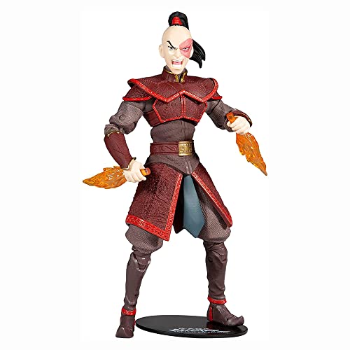 McFarlane Toys, Avatar the Last Airbender 7-inch Gold Label Prince Zuko Helmeted Action Figure with 22 Moving Parts, Collectible Figure with Accessories and Collectors Stand Base – Ages 12+