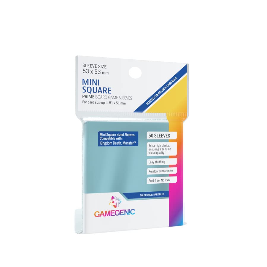 GAMEGEN!C- Prime Mini Square-Sized Sleeves 53 x 53 mm (50), Clear Colour (GGS10047ML)