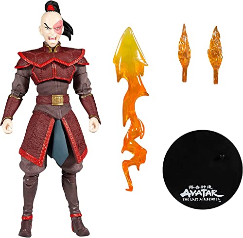McFarlane Toys, Avatar the Last Airbender 7-inch Gold Label Prince Zuko Helmeted Action Figure with 22 Moving Parts, Collectible Figure with Accessories and Collectors Stand Base – Ages 12+
