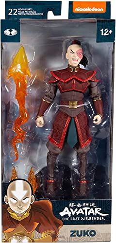 McFarlane Toys, Avatar the Last Airbender 7-inch Gold Label Prince Zuko Helmeted Action Figure with 22 Moving Parts, Collectible Figure with Accessories and Collectors Stand Base – Ages 12+