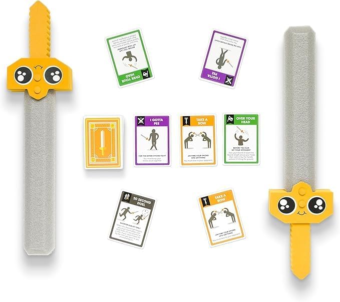 Exploding Kittens Let’s Hit Each Other with Fake Swords 3-6 Players - Ages 7+ - 15 Minutes to Play - A Sword Fighting Card Game - Party Game for Kids & Family Night