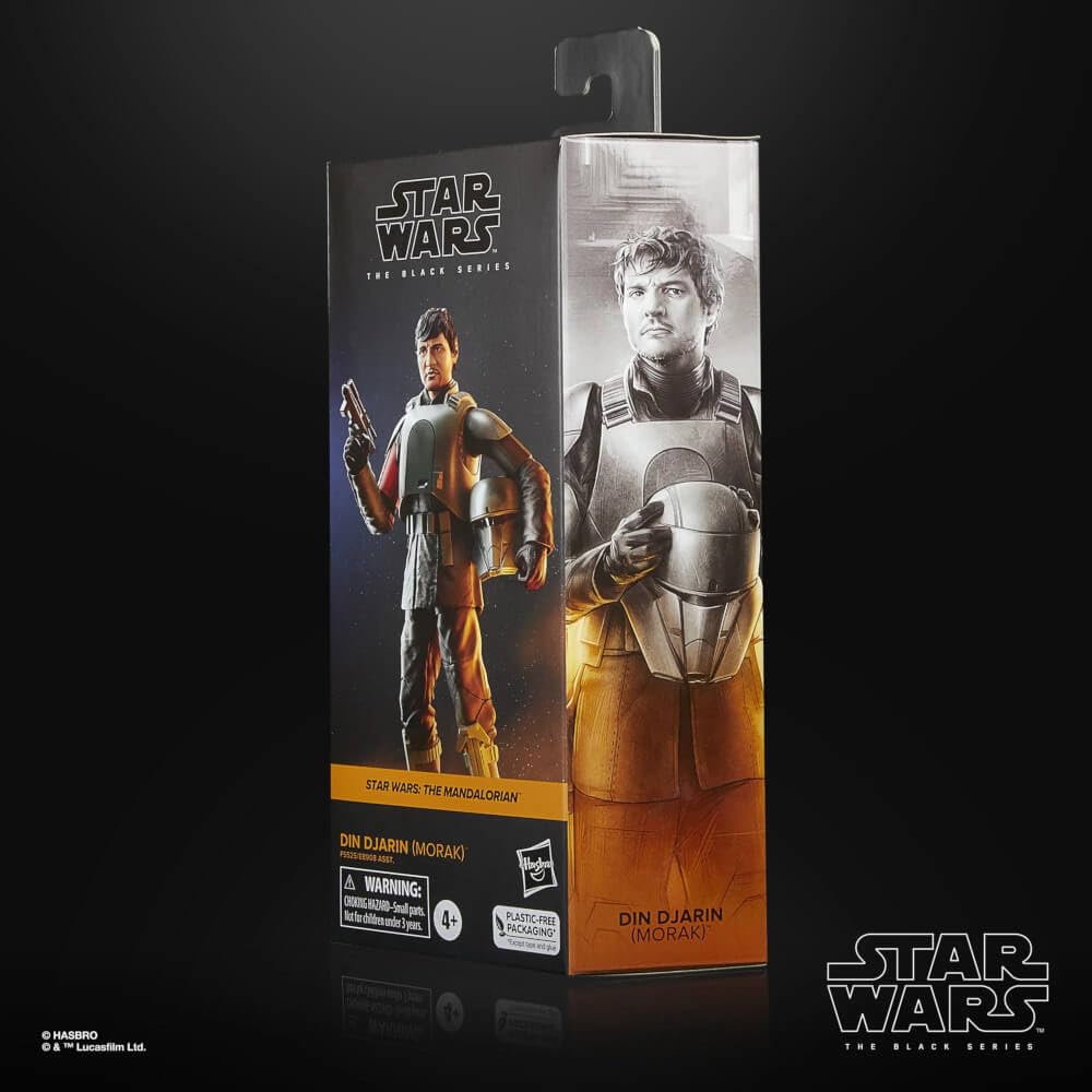 Star Wars Hasbro Wars The Black Series Din Djarin (Morak) Toy 15 CM-Scale Mandalorian Collectible Action Figure, Toys for Ages 4 and Up, F5525, Multicolor