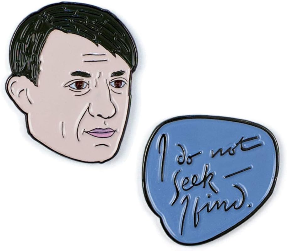 Picasso and Quote Enamel Pin Set - 2 Unique Colored Metal Lapel Pins
