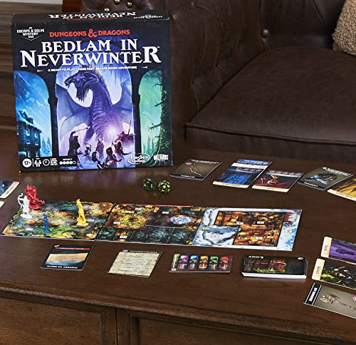 Hasbro Gaming Dungeons & Dragons: Bedlam in Neverwinter Board Game, Escape Room, Co-op Strategy Games for Kids 12 Years and Up, 2-6 Players, 3 Acts Approx. 90 Minutes Each