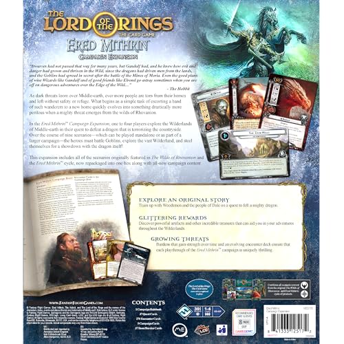 Fantasy Flight Games | The Lord of the Rings - Ered Mithrin Campaign Expansion | Card Game | Ages 14+ | 1-4 Players | 30-90 Minutes Playing Time