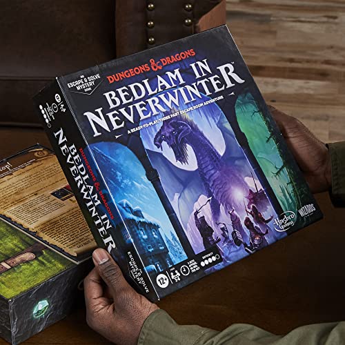 Hasbro Gaming Dungeons & Dragons: Bedlam in Neverwinter Board Game, Escape Room, Co-op Strategy Games for Kids 12 Years and Up, 2-6 Players, 3 Acts Approx. 90 Minutes Each