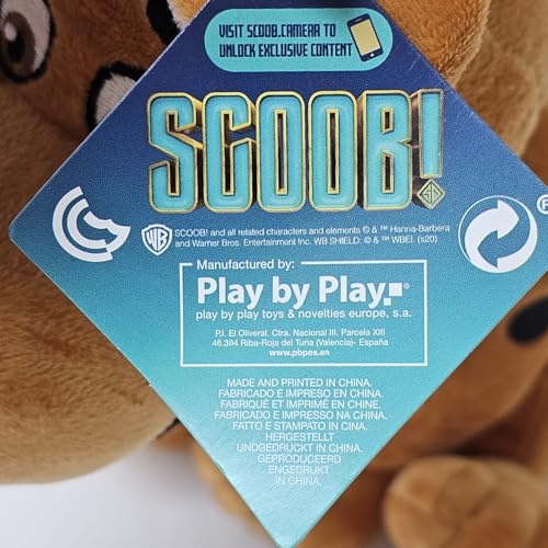 Scooby-Doo SCOOB young SUPER dog 28cm halloween costume superhero plush toy sitting with cape - from new 2020 film