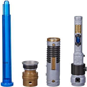 Star Wars Lightsaber Forge Obi-Wan Kenobi Electronic Extendable Blue Lightsaber Toy, Customizable Roleplay Toy, Ages 4 and Up