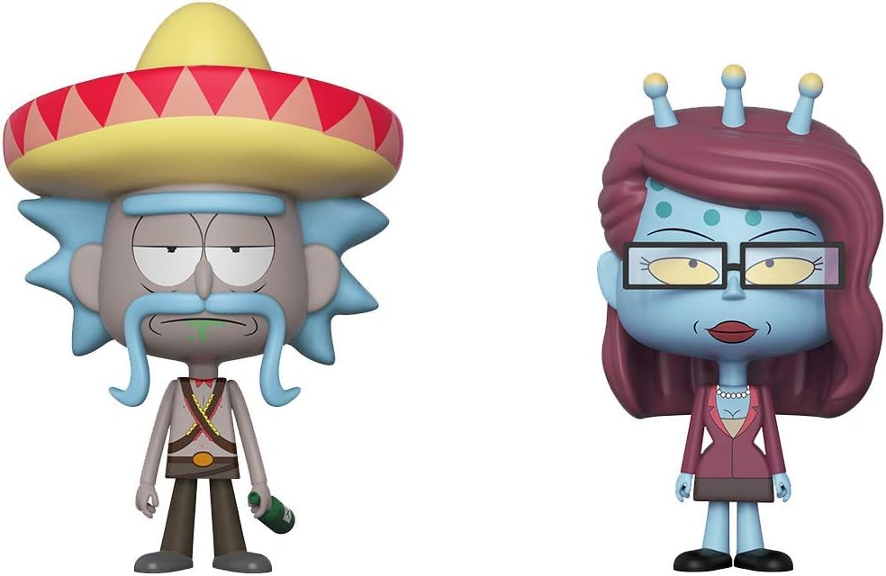 Funko VYNL 4 Inch 2-Pack: Rick & Morty: Rick w/Sombrero & Unity
