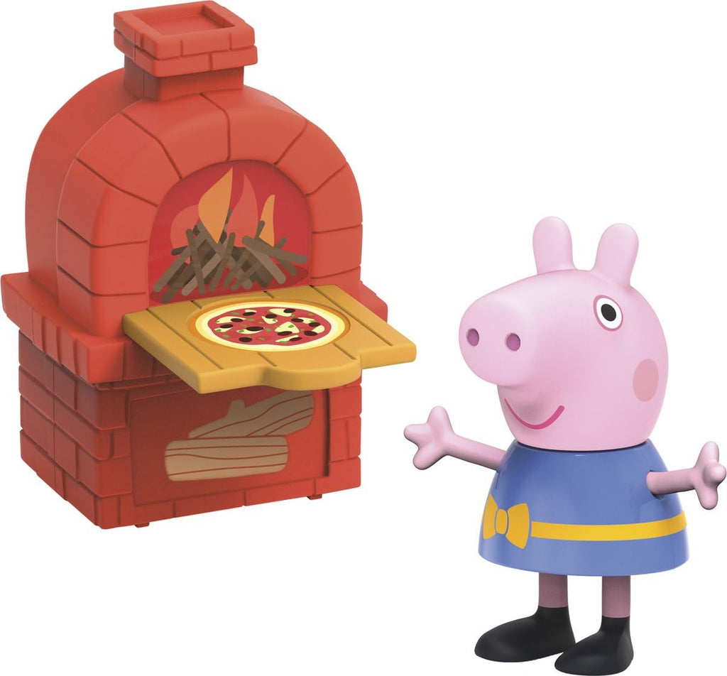 Peppa Pig Peppa’s Adventures Peppa’s Pizza Place Carry-and-Play Playset Pre-school Toy, Includes Figure and 4 Accessories, Multicolor, F2169