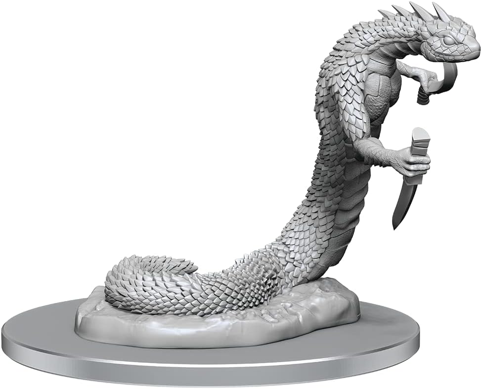 WizKids Critical Role Unpainted Miniatures: W4 Serpentfolk & Serpentfolk Ghost