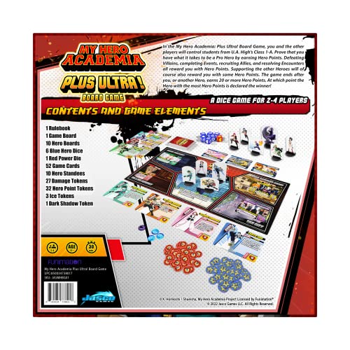JASCO Games | My Hero Academia Plus Ultra! Board Game | Board Game | Ages 14+ | 2-4 Players | 30 Minutes Playing Time, MHABG01