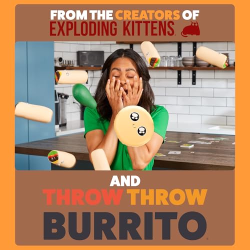 Throw Throw Burrito by Exploding Kittens - A Dodgeball Card Game - Family-Friendly Party Games - Card Games for Adults, Teens & Kids