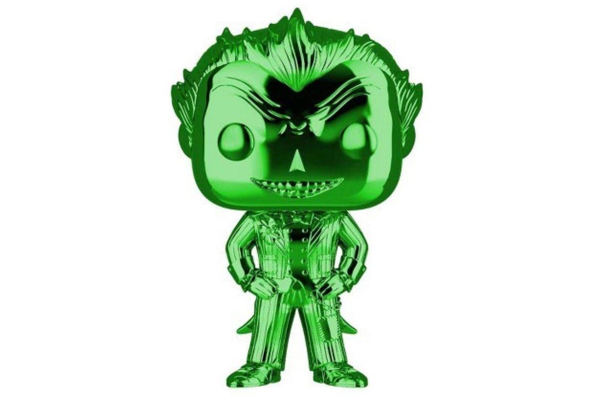 Funko , Multicolor,FK42336 DC POP! Heroes Vinyl Figure The Joker (Green Chrome) 9 cm