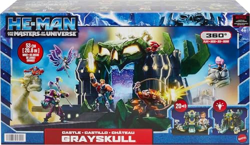 He-Man and the Masters of the Universe Castle Grayskull Playset with Drawbridge, Lights, Sounds, Blasters and Accessories | MOTU Collectible Gifts