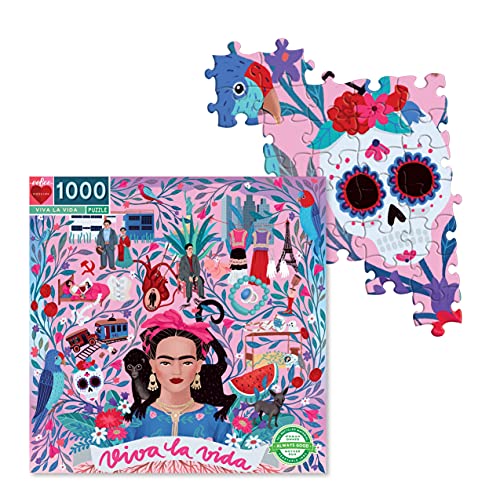 eeBoo Piece and Love Viva la Vida Frida Kahlo 1000 piece square adult Jigsaw Puzzle
