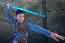 Load image into Gallery viewer, Star Wars Lightsaber Forge Obi-Wan Kenobi Electronic Extendable Blue Lightsaber Toy, Customizable Roleplay Toy, Ages 4 and Up
