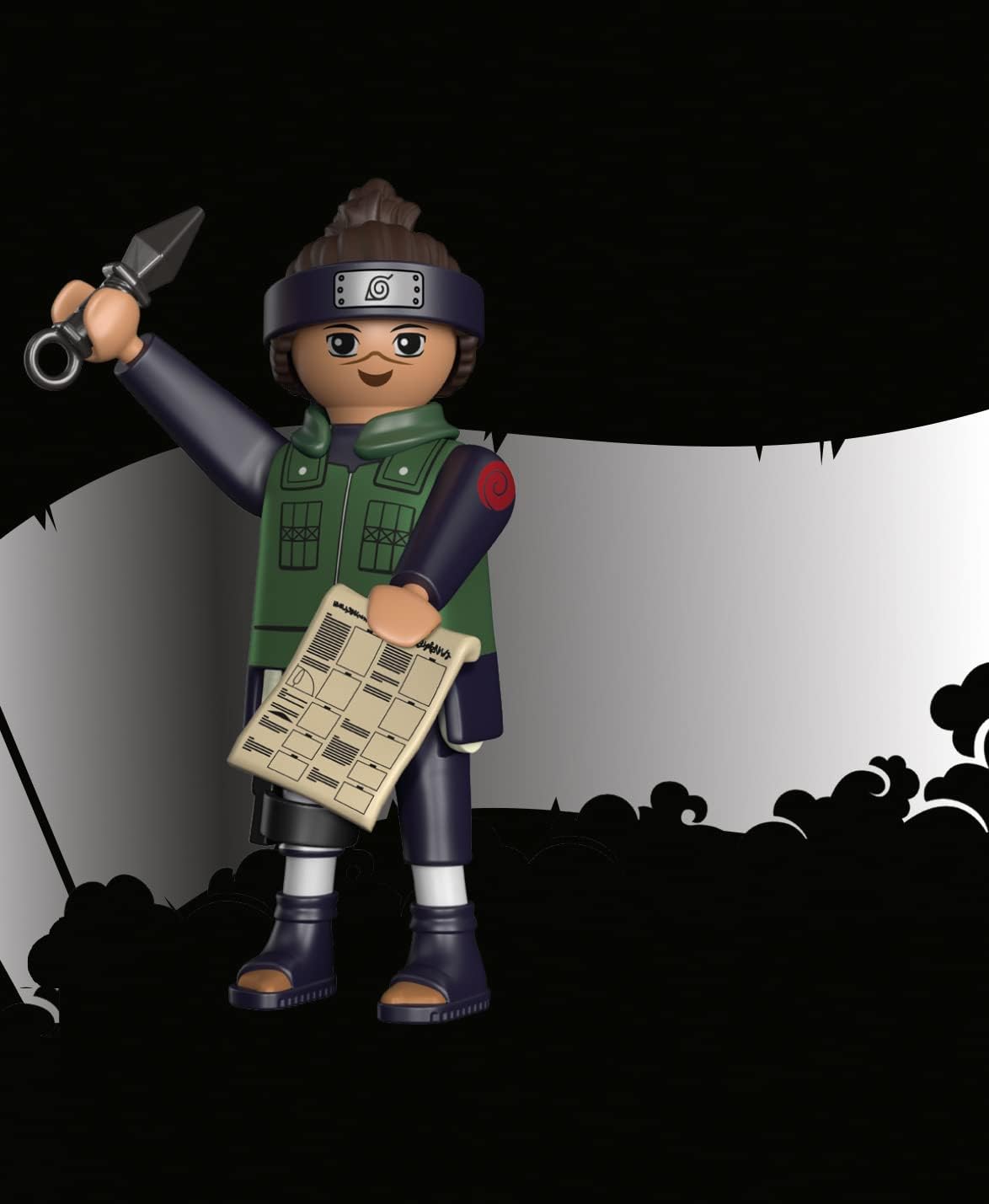 Playmobil 71113 Naruto: Iruka Figure Set, Naruto Shippuden Anime Collectors Figure, Playset Suitable for Children and fa