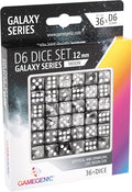 Galaxy Series Neptune D6 Dice Set Set of 36 Six-Sided Dice Premium Quality Resin Dice for Dice Games, Board Games and Card Games Cosmic Glittering Design Made by Gamegenic