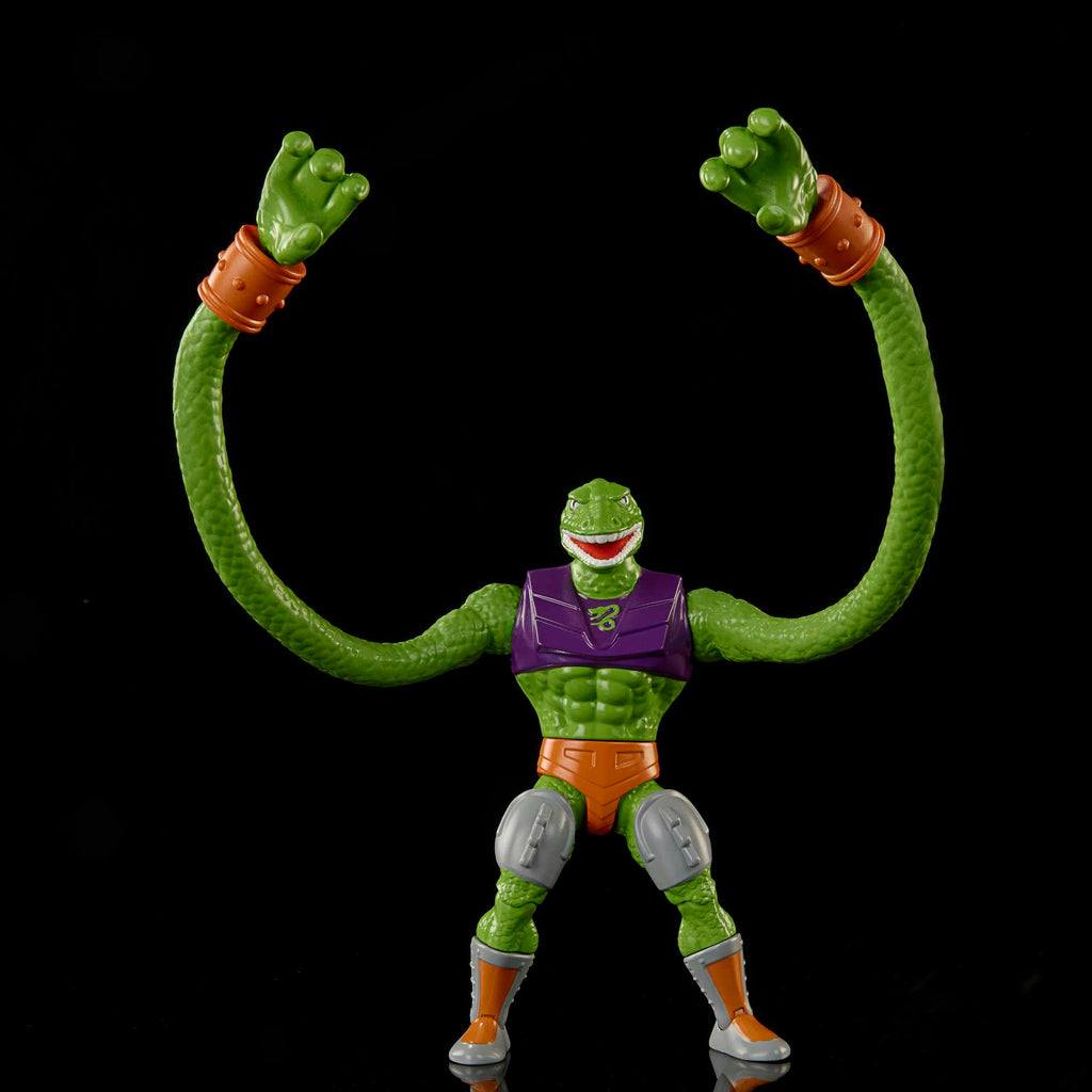 Masters of the Universe Origins Toy, Rise of Snake Men Sssqueeze, Articulated Collectible MOTU Figure with Accessory and Mini Comic, HKM78