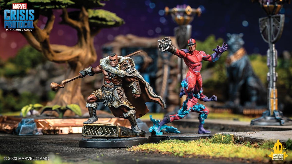 Atomic Mass Games | Marvel Crisis Protocol: Klaw & M'Baku | Miniatures Game | Ages 14+ | 2 Players | 90 Minutes Playing Time