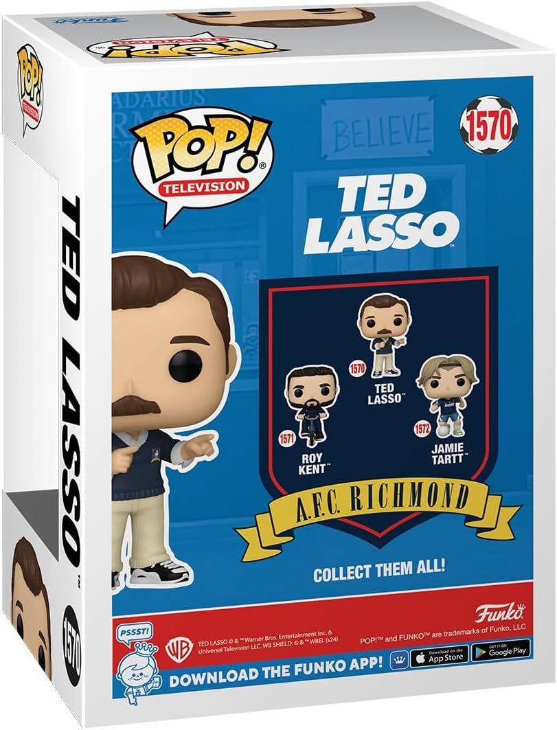 Funko POP! TV: Ted Lasso Official Comedy Merch - Collectable Vinyl Figurine for Shelf Display - Birthday Gift Idea for F