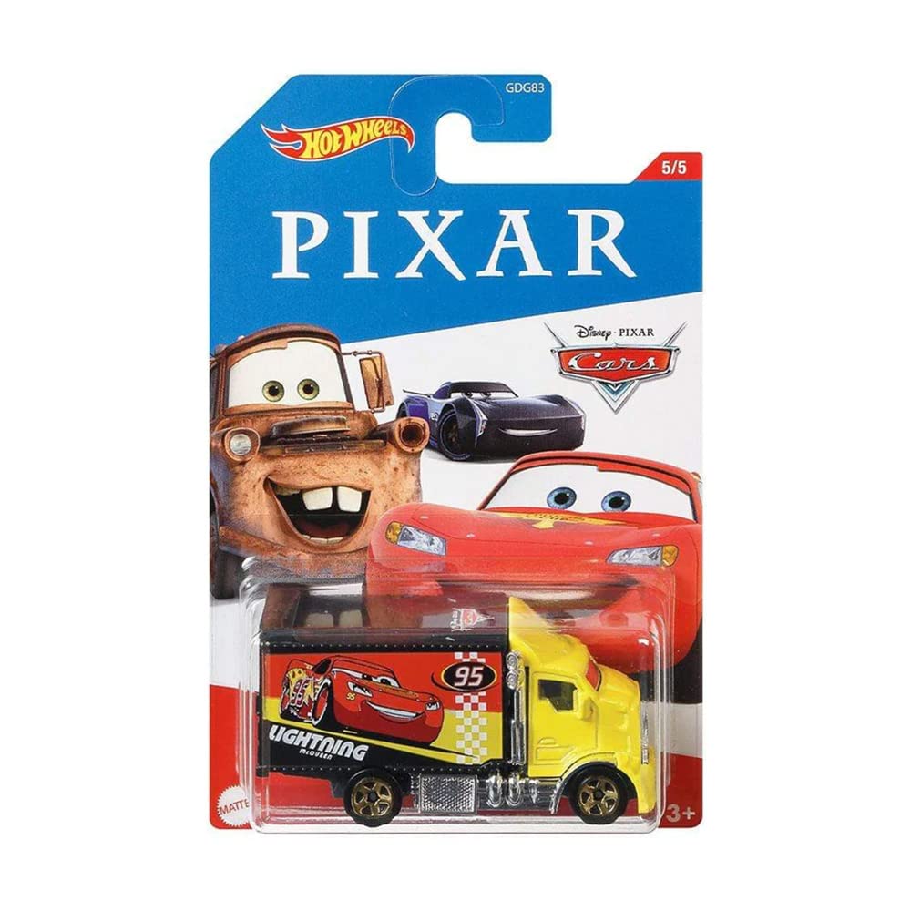 Hot Wheels Disney Pixar Cars Hiway Hauler Model Car Truck 1:64 Scale Metal Die-Cast Lightning McQueen Carl Ratchet Tools