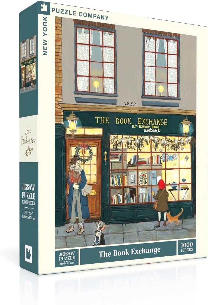 New York Puzzle Company - Loré Pemberton The Book Exchange - 1000 Piece Jigsaw Puzzle for Family Game Nights by Loré Pem