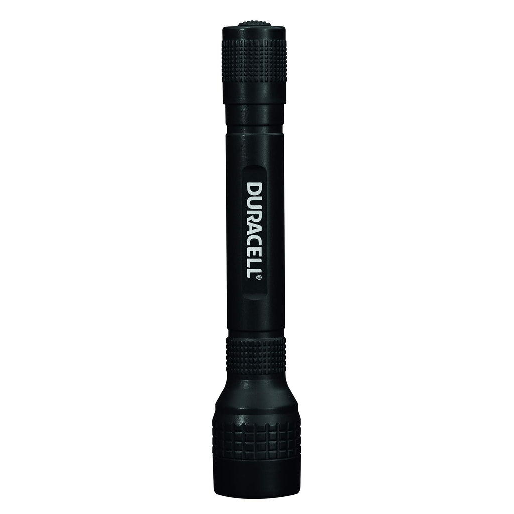 Duracell Flashlight, Voyager EASY Series Torches, Bright 50 and 70 Lumen LED Lights, Black Plastic Finish, Duracell Batteries Included (Pack of 2) (DUO-E)