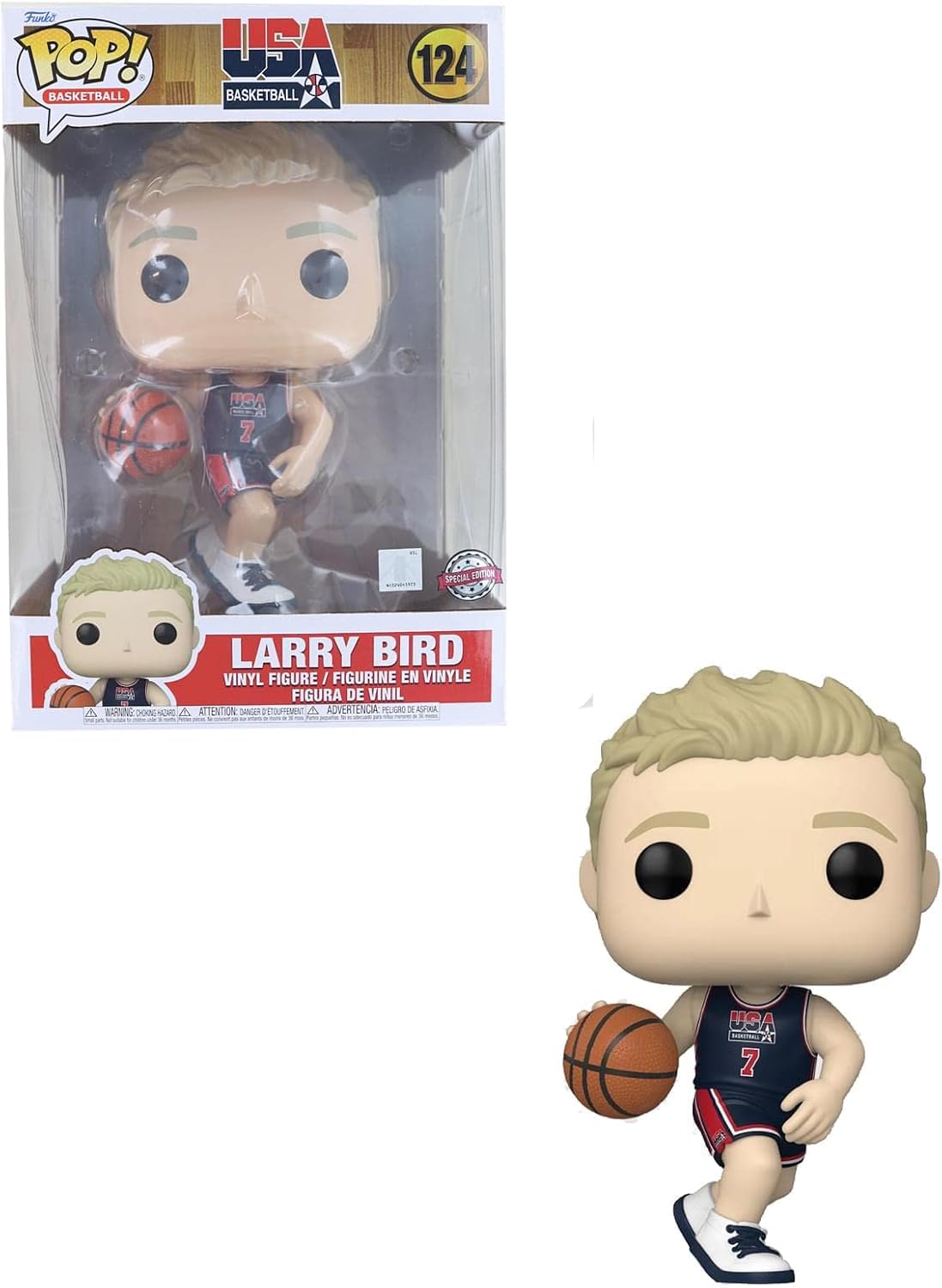 Basketball Super Sized Jumbo POP! Vinyl figurine Larry Bird (Team USA) 25 cm