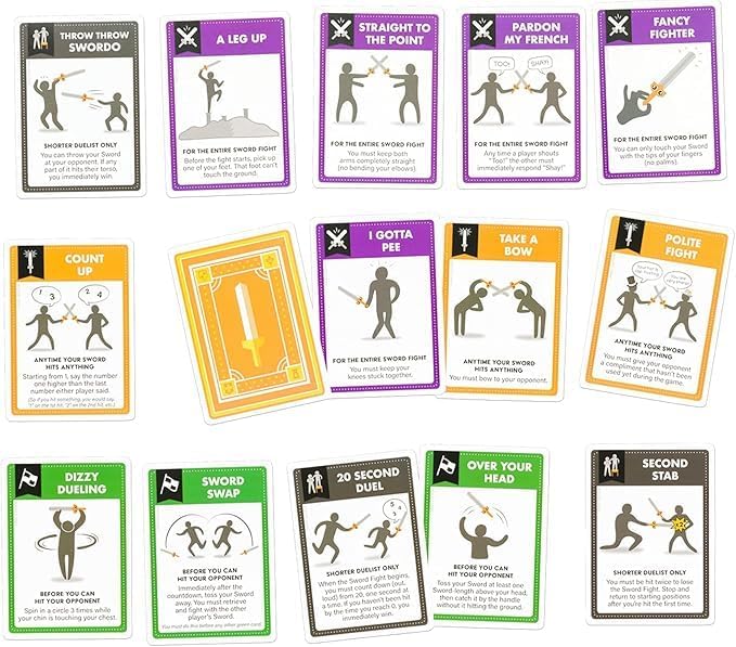 Exploding Kittens Let’s Hit Each Other with Fake Swords 3-6 Players - Ages 7+ - 15 Minutes to Play - A Sword Fighting Card Game - Party Game for Kids & Family Night