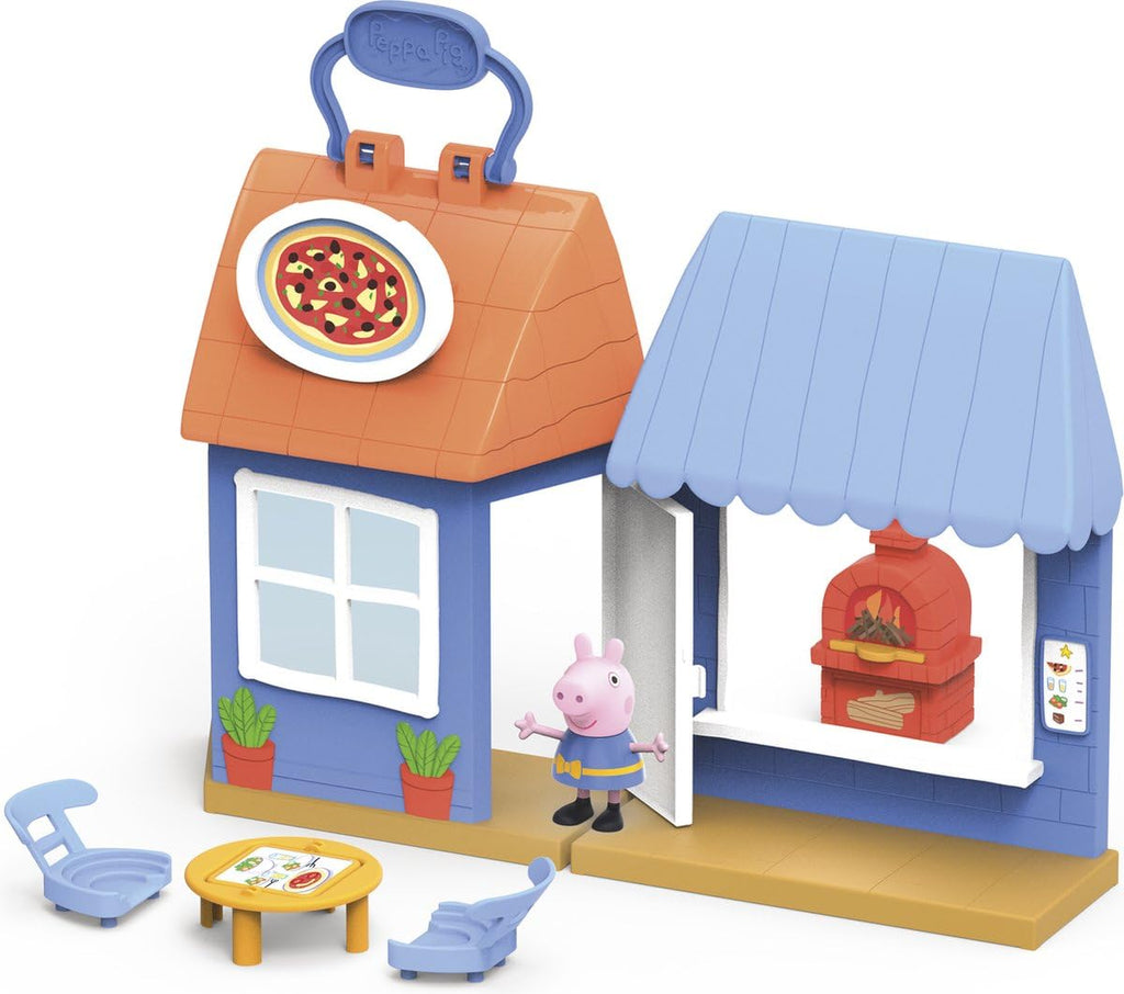 Peppa Pig Peppa’s Adventures Peppa’s Pizza Place Carry-and-Play Playset Pre-school Toy, Includes Figure and 4 Accessories, Multicolor, F2169