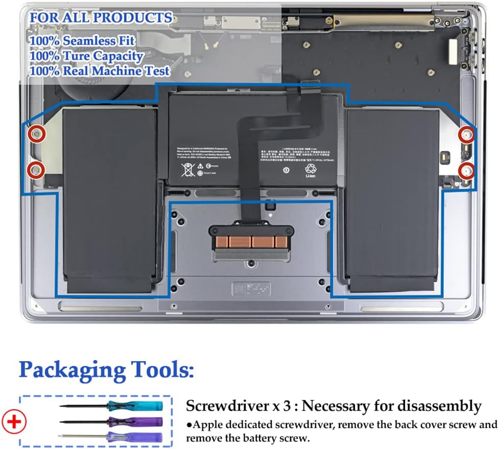 ANTIEE A1965 Battery Replacement for MacBook Air 13" Retina A1932 (2018 2019) A2179 (Early 2020) EMC 3184 EMC 3302 MRE82