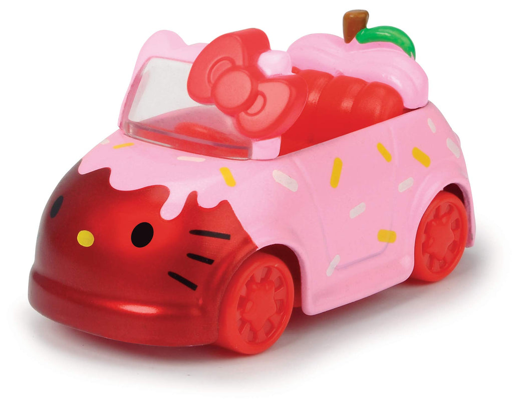 Dickie Toys Hello Kitty Apple + Keroppi Coconut, Set of 2, Vehicles and Figures Made of Cast Aluminium, Figures Removable, Vehicle Length: 6 cm, Figure Size: 2.5 cm, from 3 Years