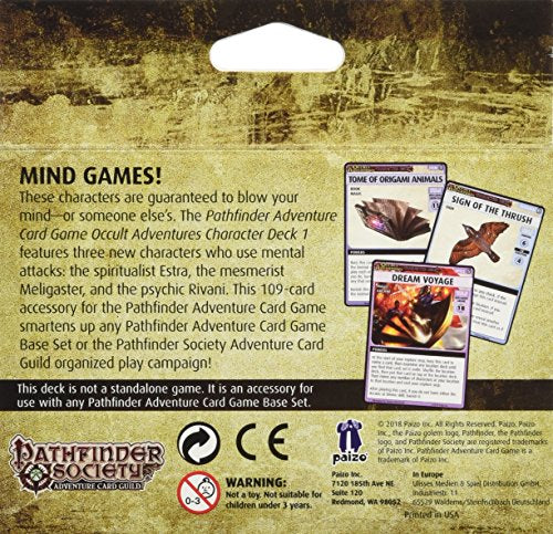 Pathfinder Adventure Card Game Occult Adventures Character Deck 1