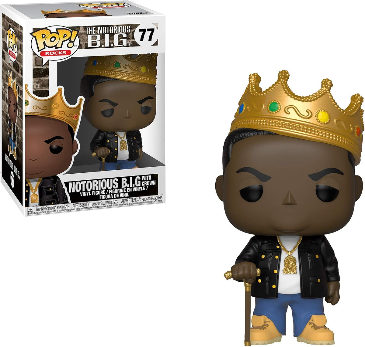 Funko POP! Vinyl: Rocks: Notorious BIG B.I.G. Crown - Biggie - Collectable Vinyl Figure - Gift Idea - Official Merchandi