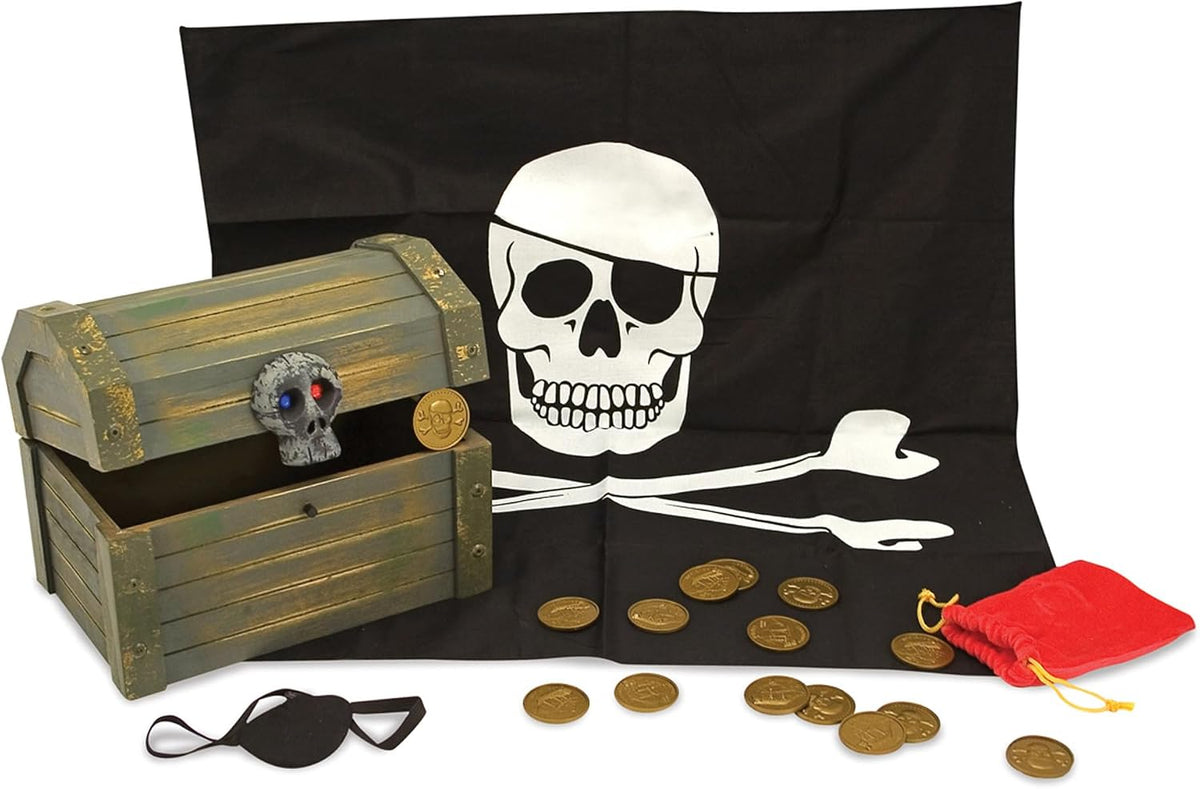 Melissa & Doug Wooden Pirate Chest Toy