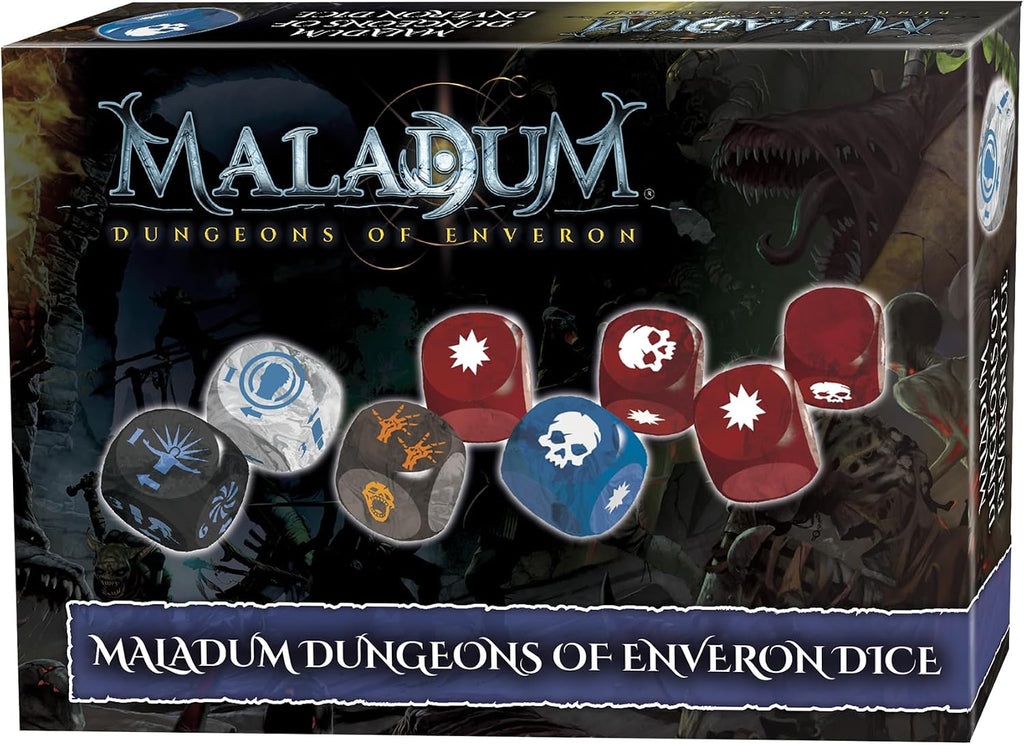 Battle Systems Maladum Dungeons of Enveron Dice - Fantasy Dungeon Crawler Game Immersive Terrain Solo, Co-op and Adversa