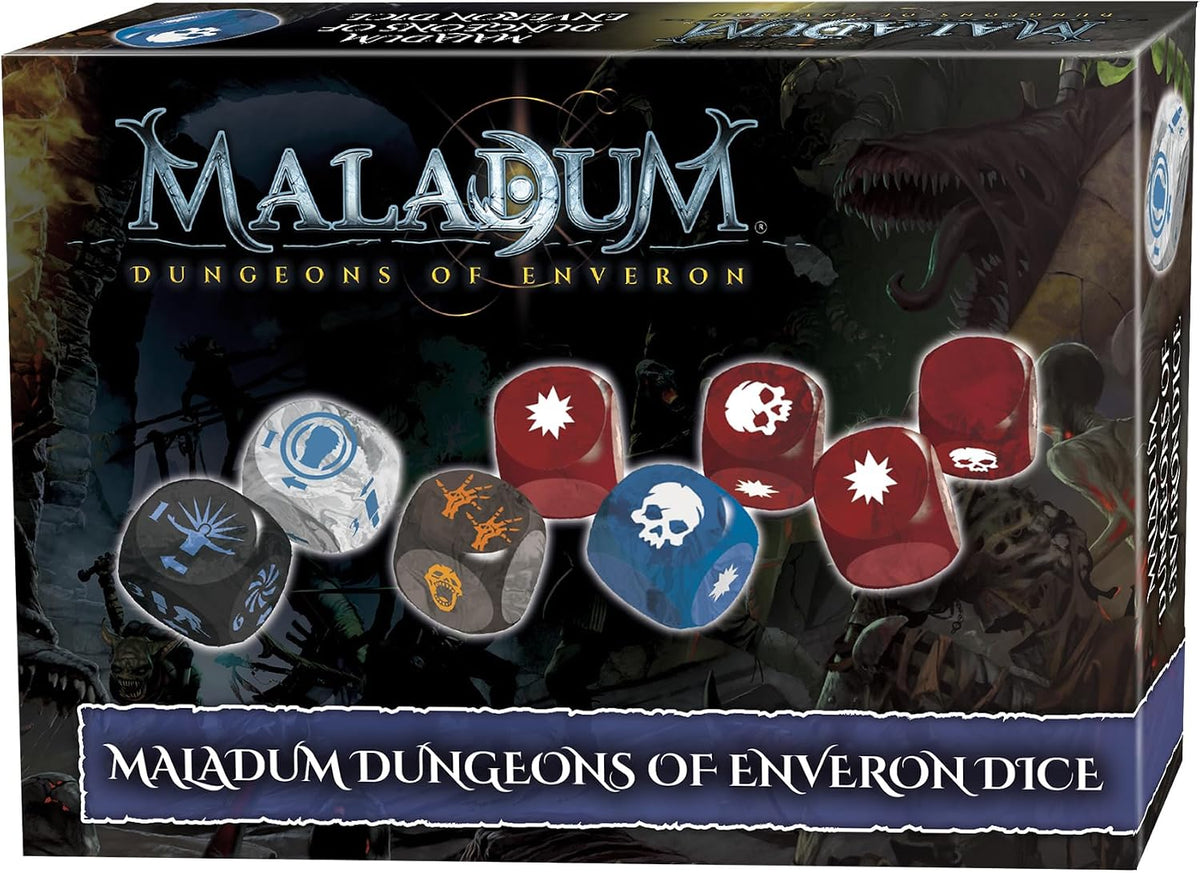 Battle Systems Maladum Dungeons of Enveron Dice - Fantasy Dungeon Crawler Game Immersive Terrain Solo, Co-op and Adversa