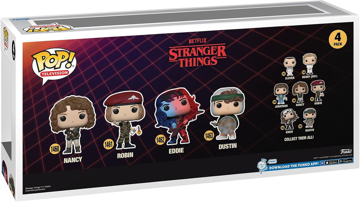 Funko POP! TV: Stranger Things - Robin, Nancy, Dustin & Eddie - 4 Pack