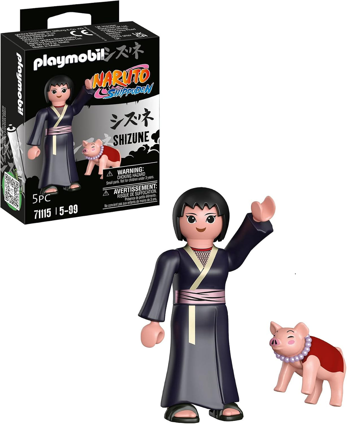 Playmobil 71115 Naruto: Shizune Figure Set, Naruto Shippuden Anime Collectors Figure, Playset Suitable for Children and 