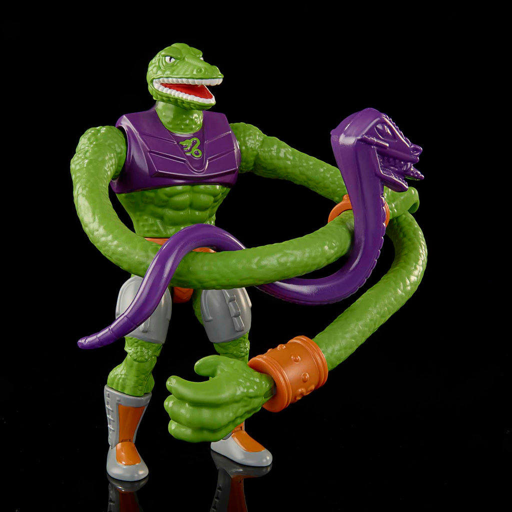 Masters of the Universe Origins Toy, Rise of Snake Men Sssqueeze, Articulated Collectible MOTU Figure with Accessory and Mini Comic, HKM78