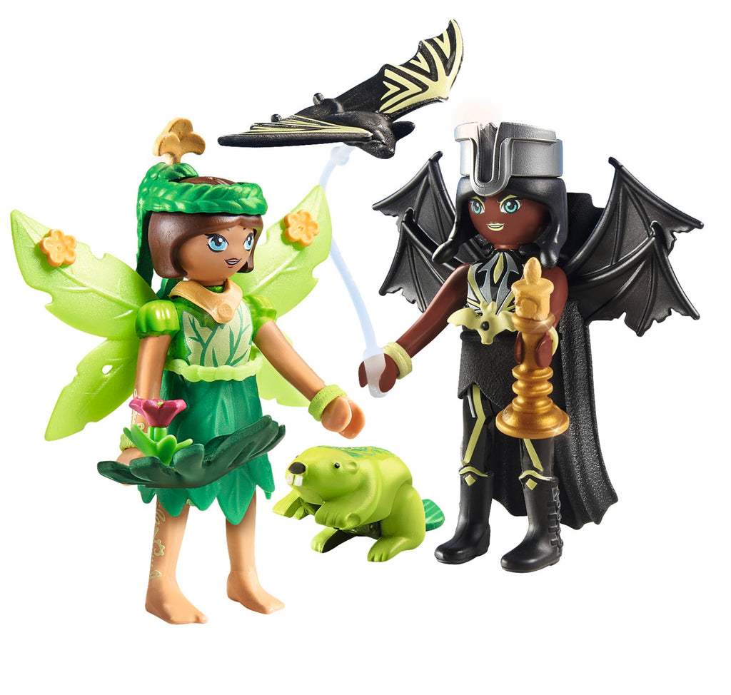 Playmobil 71350 Adventures of Ayuma - Forest Fairy & Bat Fairy with Soul Animals, mystical forest, moon and soul fairies, fun imaginative role-play, playsets suitable for children ages 7+
