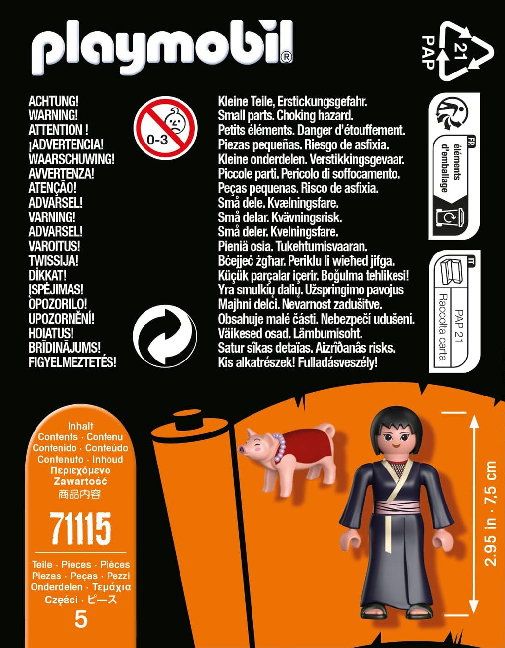 Playmobil 71115 Naruto: Shizune Figure Set, Naruto Shippuden Anime Collectors Figure, Playset Suitable for Children and 