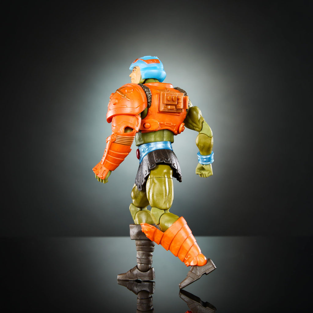 Masters of the Universe Masterverse New Eternia Man-At-Arms Action Figure, 30 Articulations, Swappable Head, Hands & Mace, MOTU Toy, HYC48