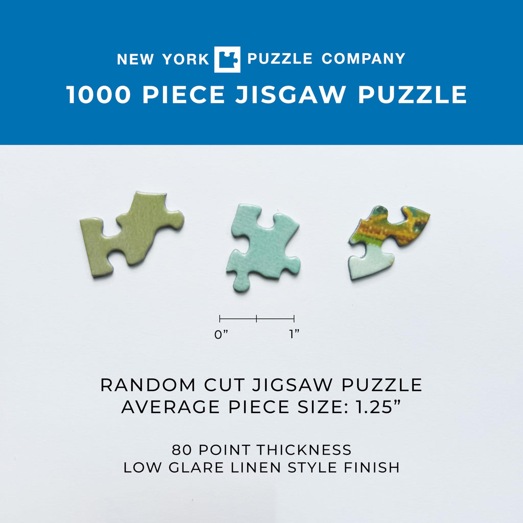 New York Puzzle Company - New Yorker Inside Baseball - 1000 Piece Jigsaw Puzzle