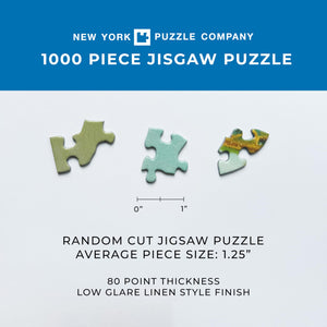 New York Puzzle Company - New Yorker Inside Baseball - 1000 Piece Jigsaw Puzzle